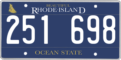RI license plate 251698