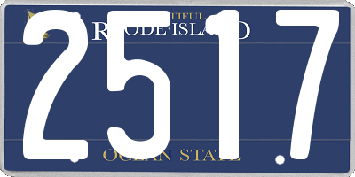 RI license plate 2517