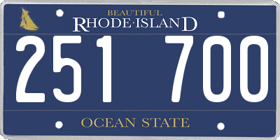 RI license plate 251700