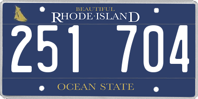 RI license plate 251704
