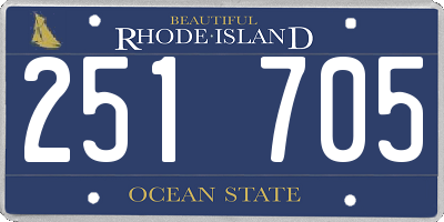 RI license plate 251705