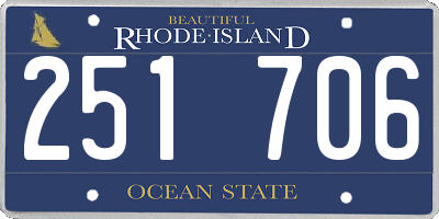 RI license plate 251706