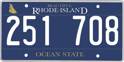 RI license plate 251708