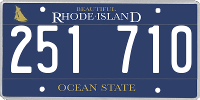 RI license plate 251710