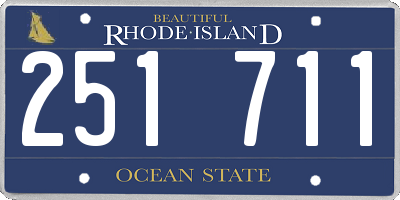 RI license plate 251711