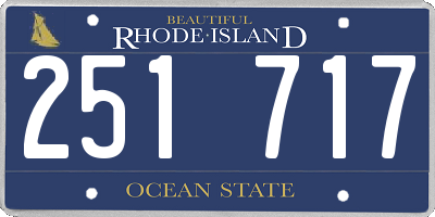 RI license plate 251717