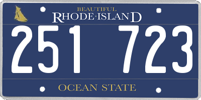 RI license plate 251723