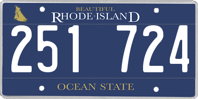 RI license plate 251724