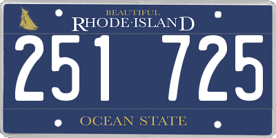 RI license plate 251725