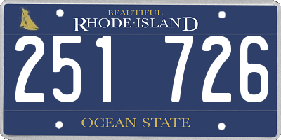 RI license plate 251726