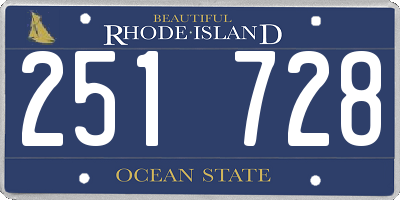 RI license plate 251728