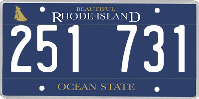 RI license plate 251731