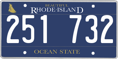 RI license plate 251732