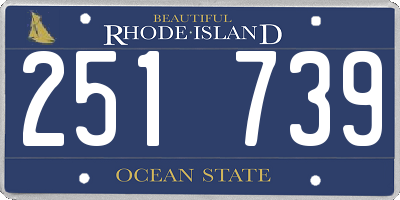 RI license plate 251739