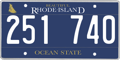 RI license plate 251740