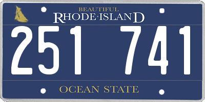 RI license plate 251741