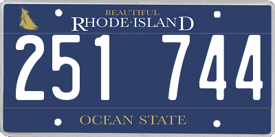 RI license plate 251744