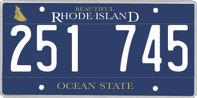 RI license plate 251745