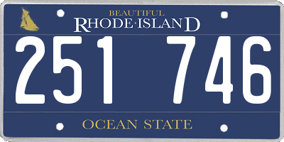 RI license plate 251746