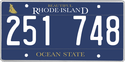 RI license plate 251748