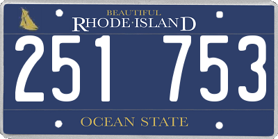 RI license plate 251753