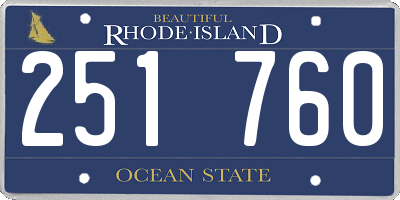 RI license plate 251760