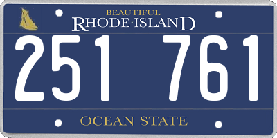 RI license plate 251761