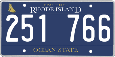 RI license plate 251766