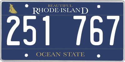 RI license plate 251767