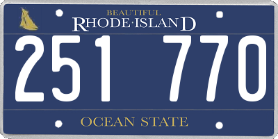 RI license plate 251770