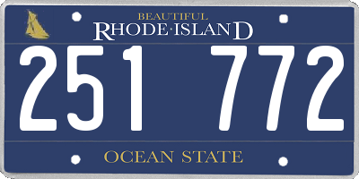 RI license plate 251772