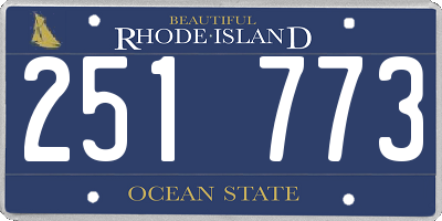 RI license plate 251773
