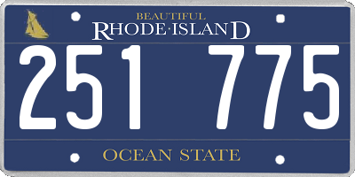 RI license plate 251775