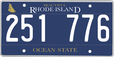 RI license plate 251776
