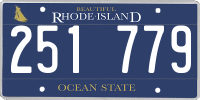 RI license plate 251779