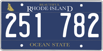 RI license plate 251782