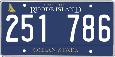 RI license plate 251786