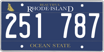 RI license plate 251787