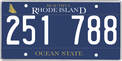 RI license plate 251788