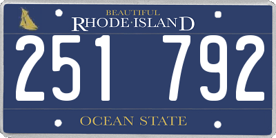RI license plate 251792