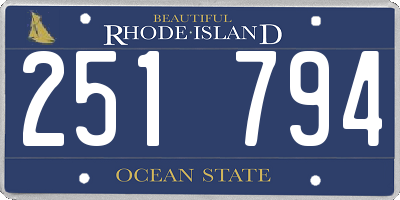 RI license plate 251794