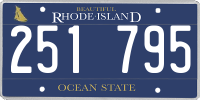 RI license plate 251795