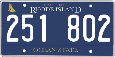 RI license plate 251802