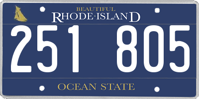 RI license plate 251805