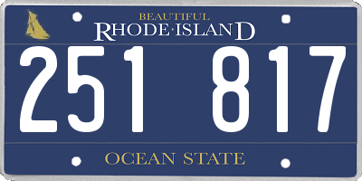 RI license plate 251817