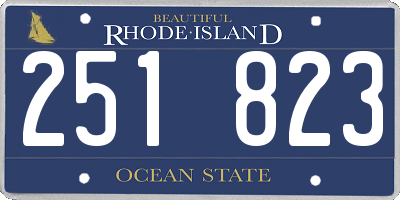 RI license plate 251823