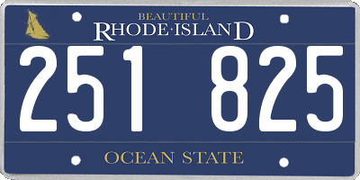 RI license plate 251825