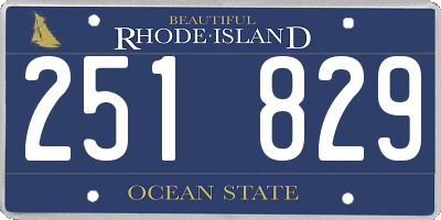 RI license plate 251829