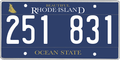 RI license plate 251831