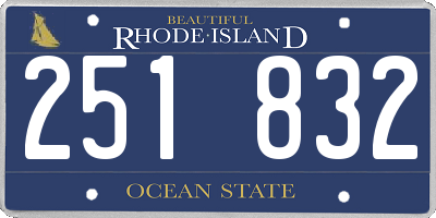RI license plate 251832